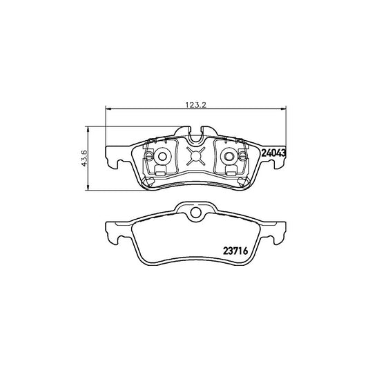 Hella 8DB 355 011 351 Brake Pad Set Prepared For Wear Indicator
