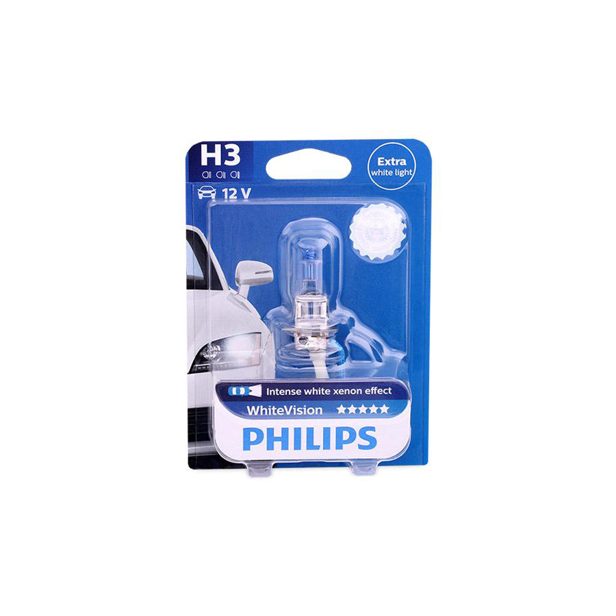 PHILIPS 12336WHVB1 Bulb, spotlight H3 12V 55W PK22s 4300K Halogen