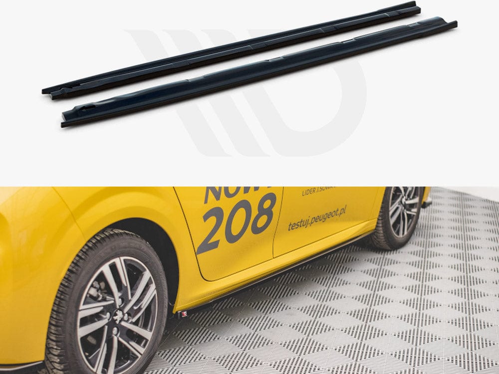 Maxton Design PE-208-2-SD1T Side Skirts Diffusers Peugeot 208 MK2 (2019-) | Duco Car Parts UK Car Parts