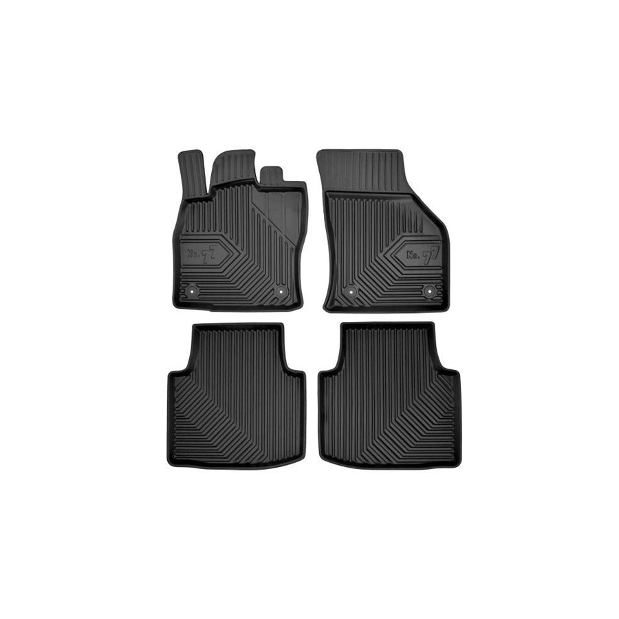 FROGUM Tailored 77407046 Floor mat set for SKODA SUPERB Elastomer, Front and Rear, Quantity: 4, Black, (LHD)