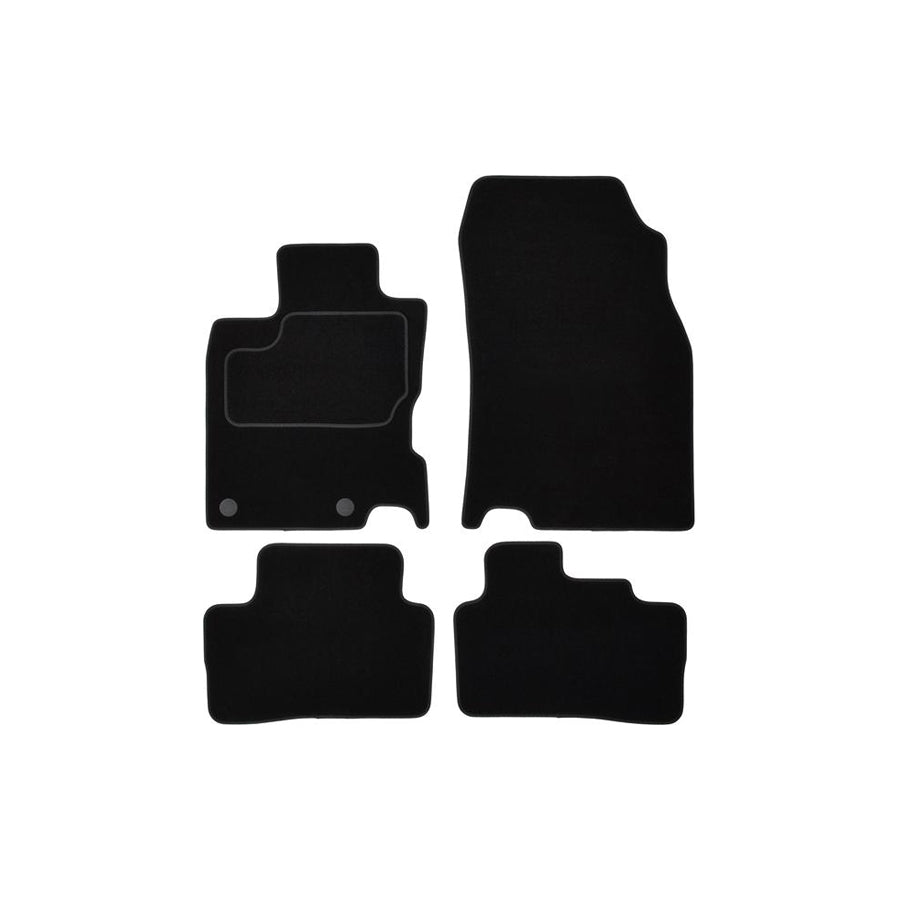 CUSTOPOL Tailored RNT202C Floor mat set for RENAULT Kadjar (HA_, HL_) Textile, Front and Rear, Quantity: 4, Black