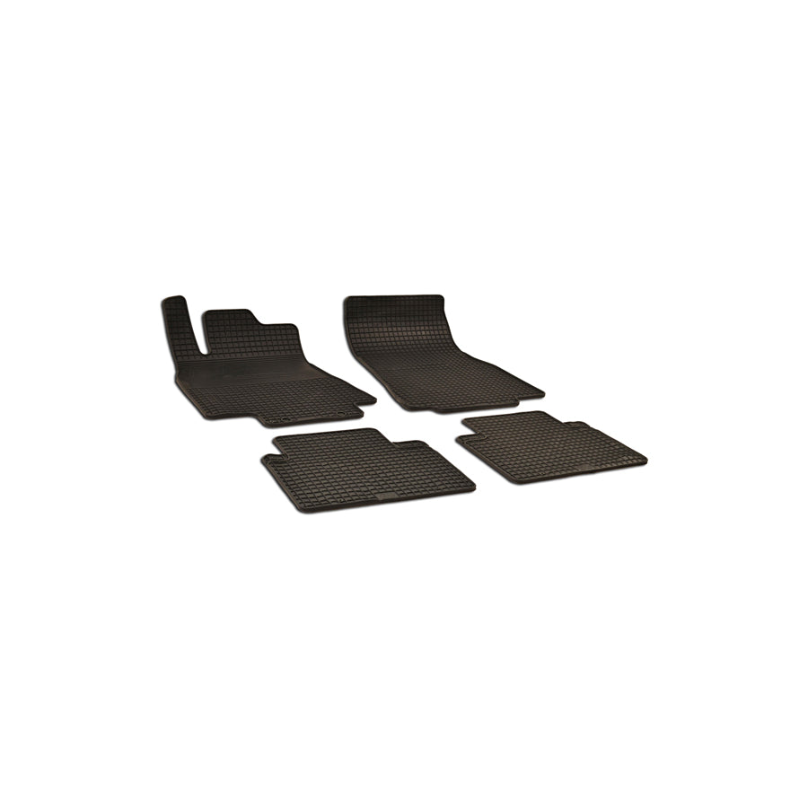 WALSER 50461 Floor mat set suitable for MERCEDES-BENZ A-Class (W169) Elastomer, Front and Rear, Quantity: 4, Black