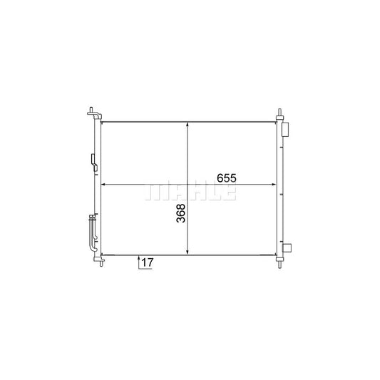 MAHLE ORIGINAL AC 558 000S Air conditioning condenser without dryer
