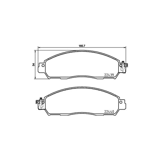 Hella 8DB 355 032 071 Brake Pad Set Incl Wear Warning Contact