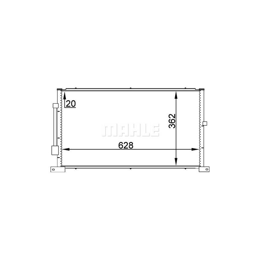 MAHLE ORIGINAL AC 258 000P Air conditioning condenser for FORD MONDEO without dryer