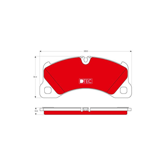TRW Dtec Cotec Gdb1774Dte Brake Pad Set Prepared For Wear Indicator