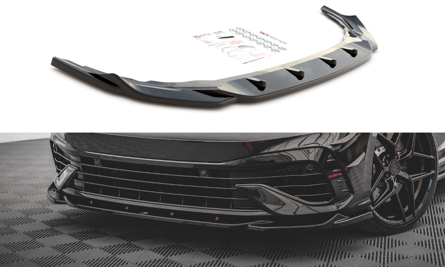 Maxton Design VW-GO-8-R-FD4T Front Splitter V.4 Volkswagen Golf R MK8 | Duco Car Parts UK Car Parts