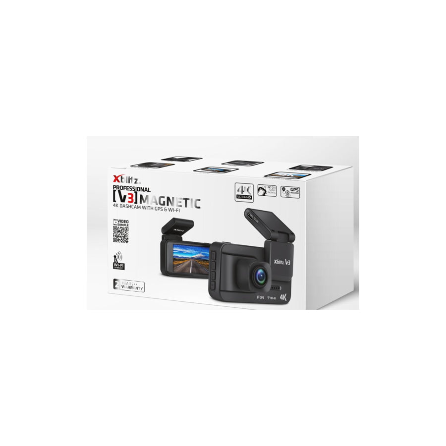 XBLITZ V3 MAGNETIC 4K Dash cam 3 Inch, 3840 x 2160, Viewing Angle 150?