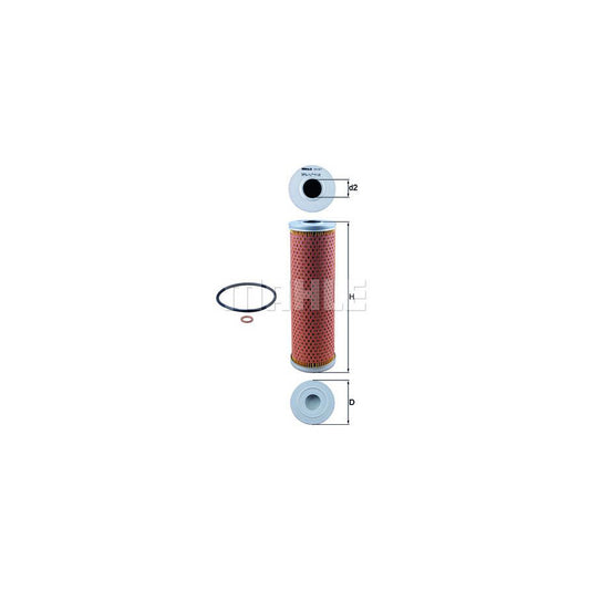 MAHLE ORIGINAL OX 147D Oil Filter Filter Insert