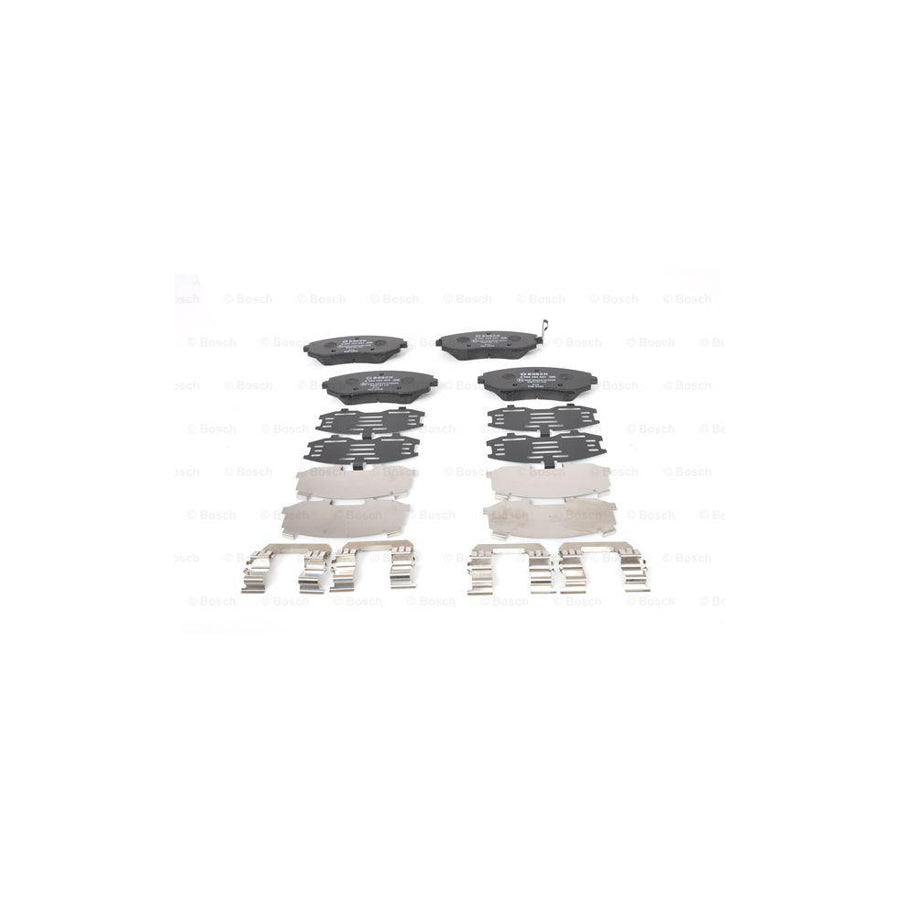 Bosch 0986494653 Brake Pad Set With Acoustic Wear Warning With Anti Squeak Plate With Spring BP1205