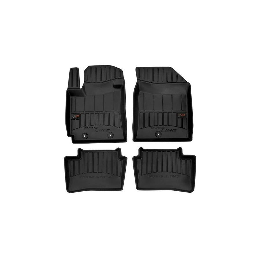 FROGUM Tailored 3D409576 Floor mat set for HYUNDAI i10 Elastomer, Front and Rear, Quantity: 4, Black, (LHD)
