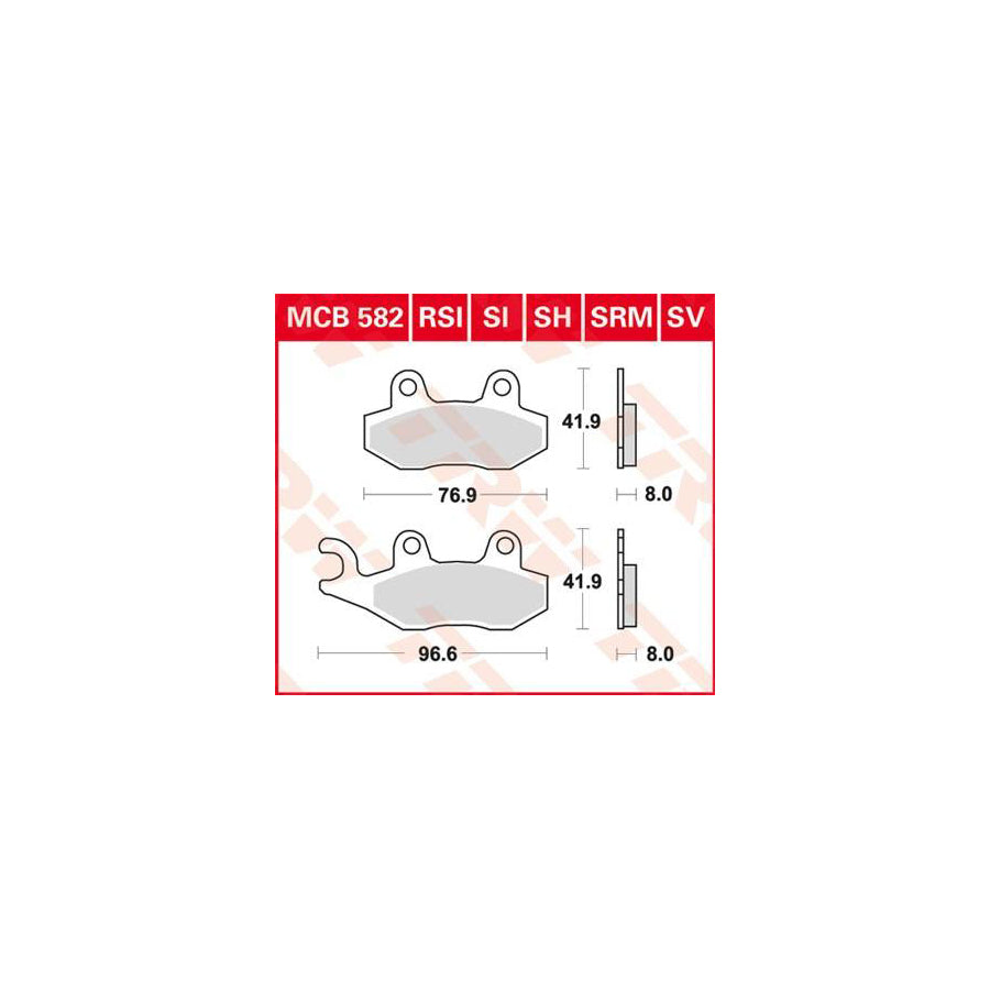 TRW Sinter Street Mcb582Sh Brake Pad Set
