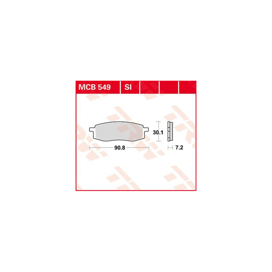 TRW Organic Allround Mcb549 Brake Pad Set