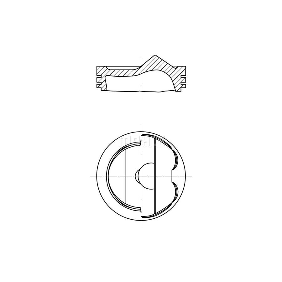 MAHLE ORIGINAL 028 04 00 Piston 76,51 mm, without cooling duct