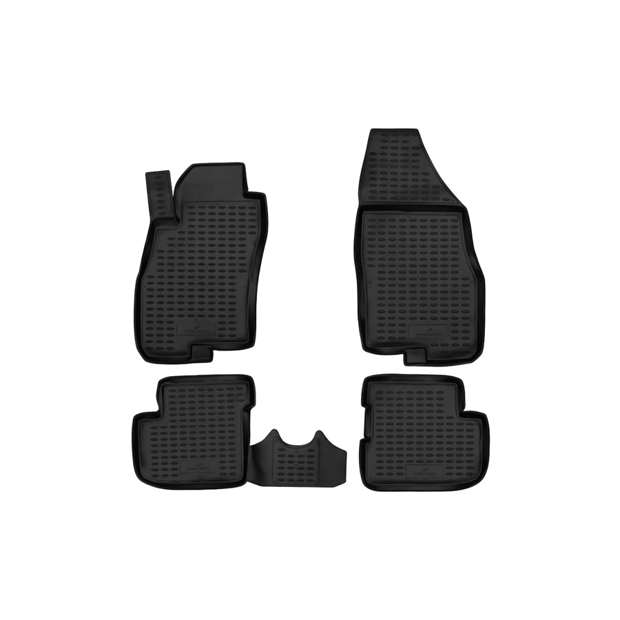WALSER Tailored, XTR 75156 Floor mat set Elastomer, Front and Rear, Black