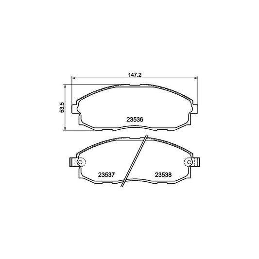 Hella 8DB 355 009 381 Brake Pad Set With Acoustic Wear Warning