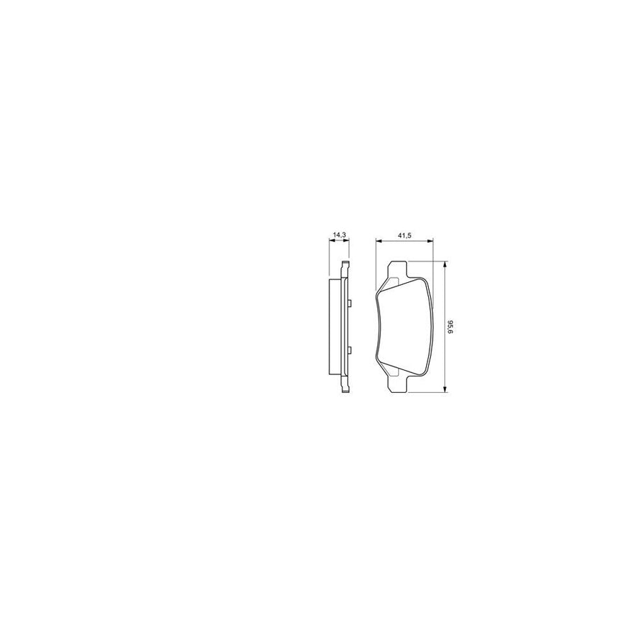 Bosch 0986424522 Brake Pad Set Front Axle Rear Axle With Mounting Manual BP278