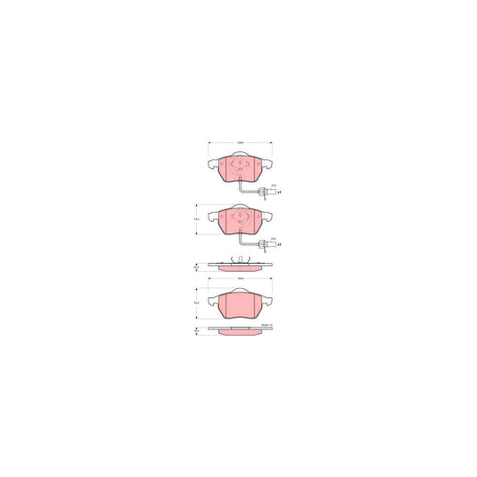TRW Gdb1488 Brake Pad Set Incl Wear Warning Contact