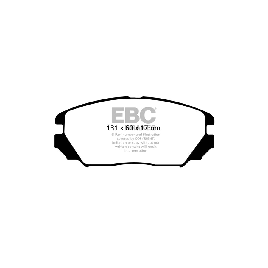 EBC DP1757 Hyundai Ultimax Front Brake Pads - Akebono Caliper (Inc. Grandeur, Sonata, Tucson) 2 | Duco Car Parts UK Car Parts