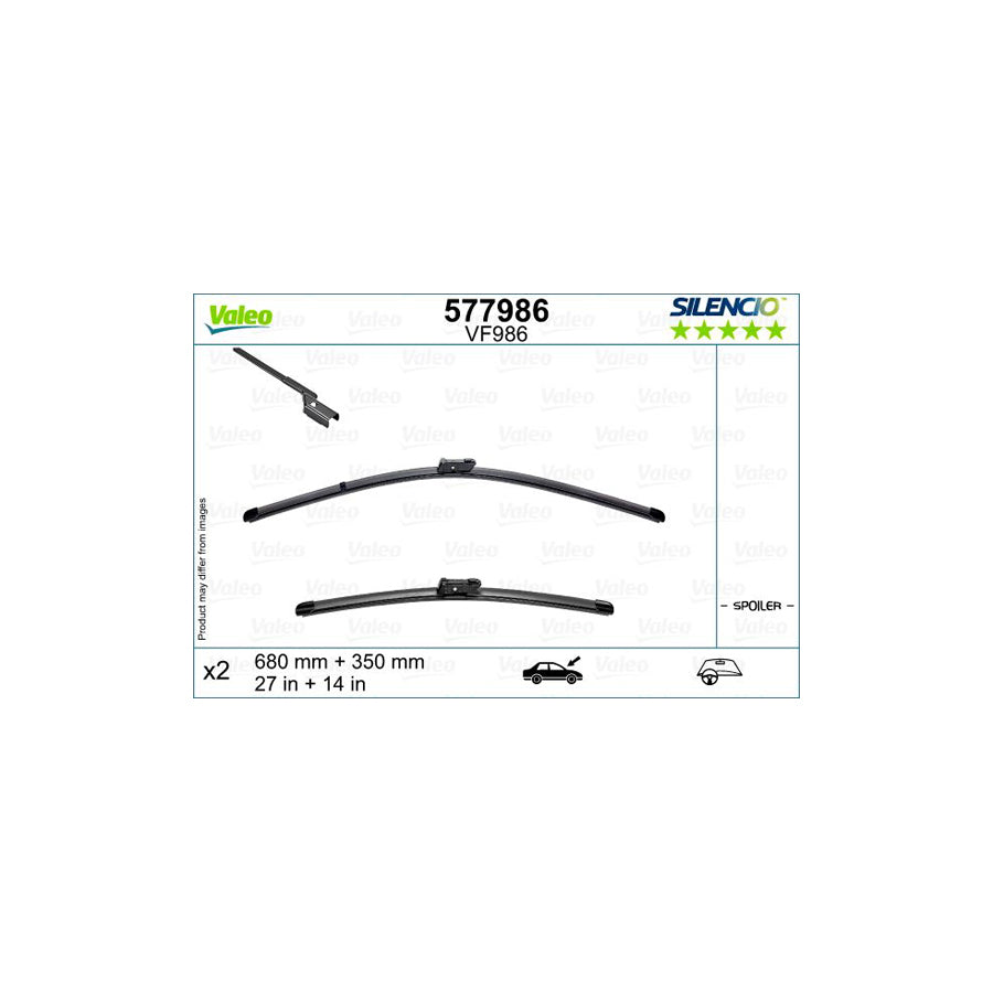 Valeo 577986 Wiper Blade For Renault Captur Ii | Duco Car Parts UK Car Parts