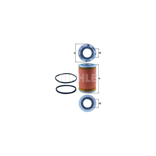MAHLE ORIGINAL OX 13D Oil Filter for MG MGB Filter Insert