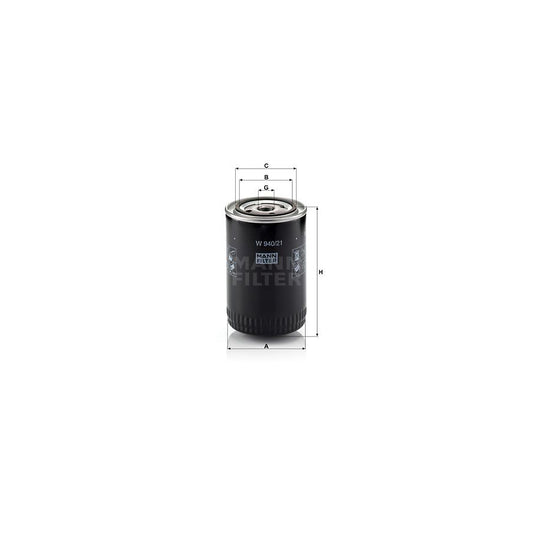 MANN-FILTER W 940/21 Oil Filter Spin-on Filter