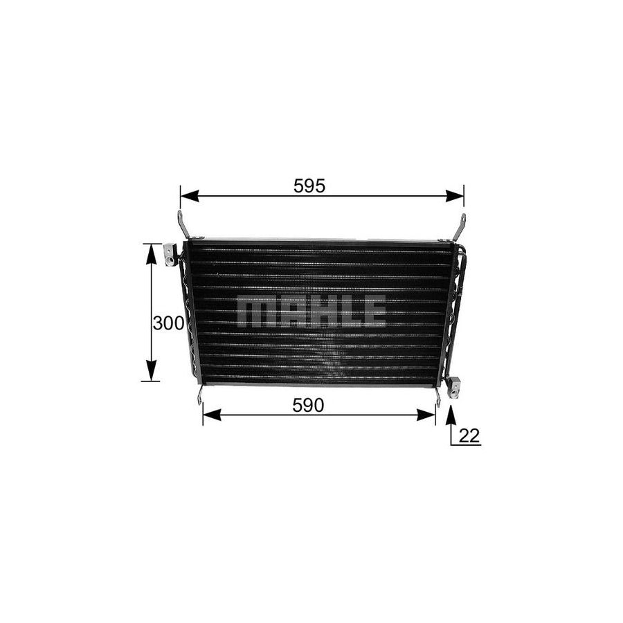 MAHLE ORIGINAL AC 161 000S Air conditioning condenser without dryer