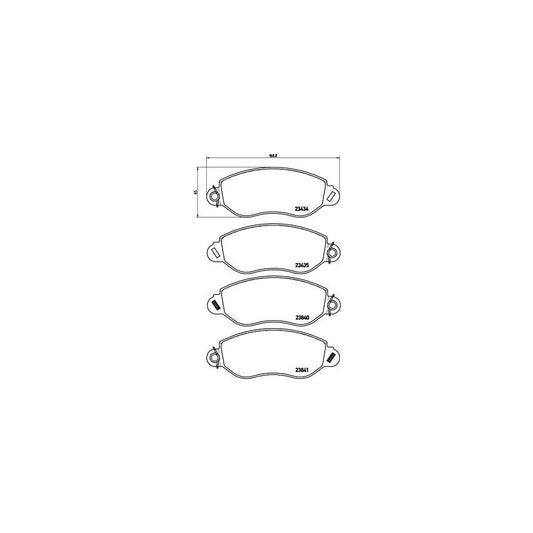 Brembo P 24 053 Brake Pad Set For Ford Transit With Acoustic Wear Warning With Brake Caliper Screws