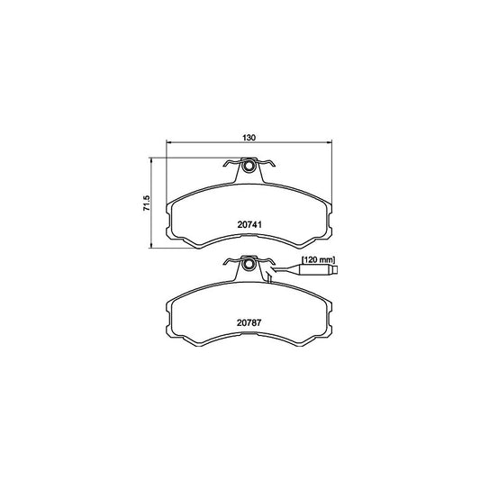 Hella 8DB 355 006 011 Brake Pad Set With Integrated Wear Warning Contact With Brake Caliper Screws