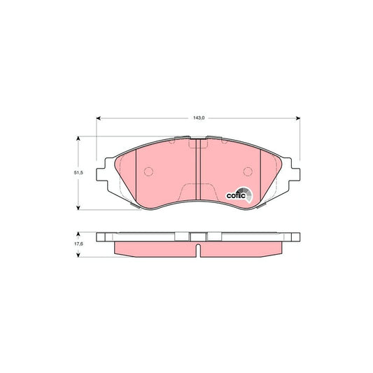TRW Cotec Gdb3265 Brake Pad Set Not Prepared For Wear Indicator