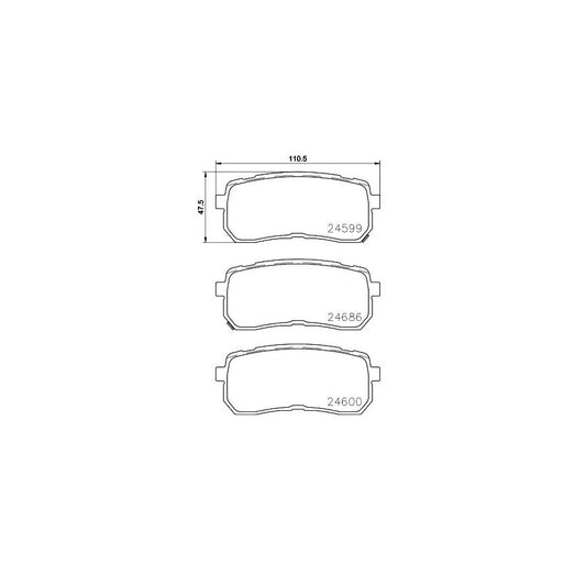 Brembo P 30 080 Brake Pad Set With Acoustic Wear Warning