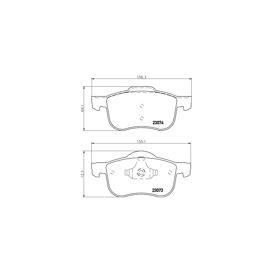 Hella 8DB 355 008 851 Brake Pad Set Not Prepared For Wear Indicator