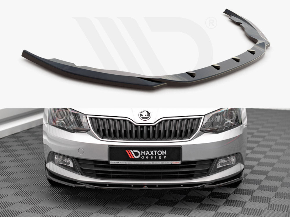 Maxton Design SK-FA-3-FD2T Front Splitter V.2 Skoda Fabia MK3 (2014-2019) | Duco Car Parts UK Car Parts