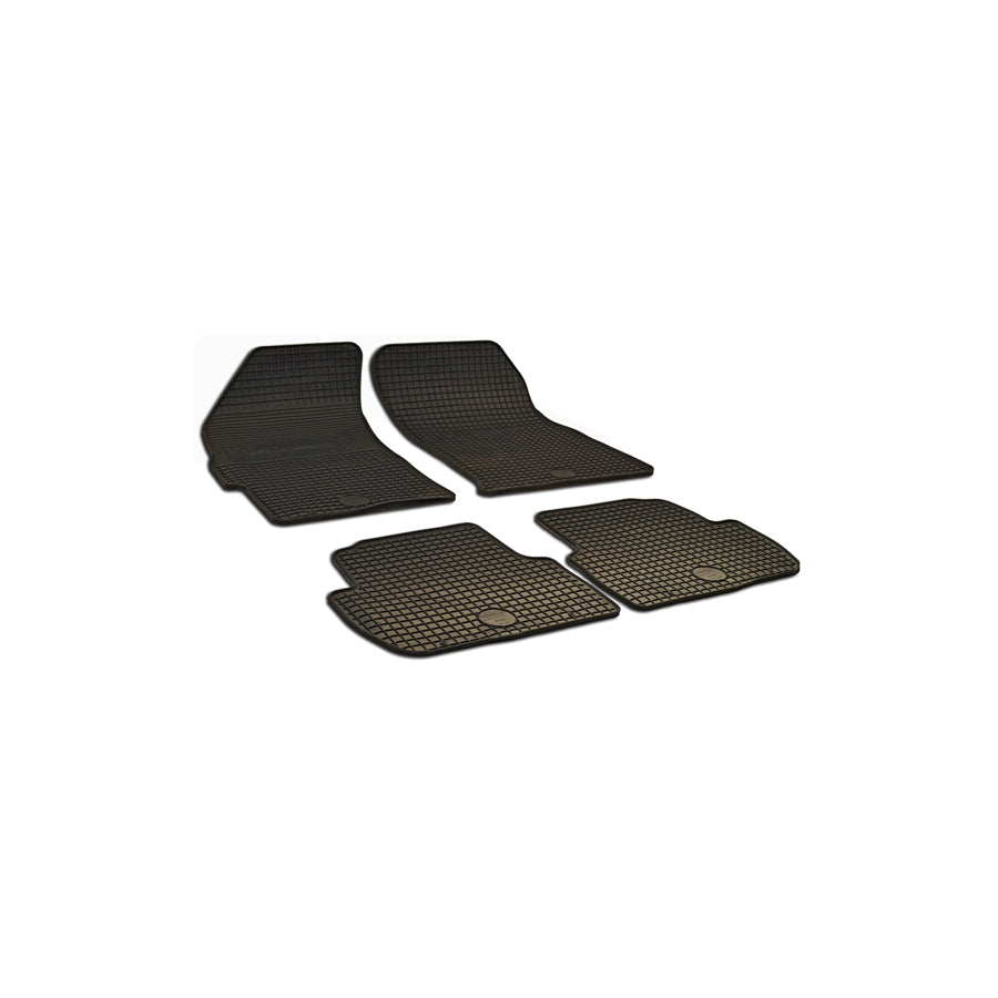 WALSER 50428 Floor mat set for CHEVROLET SPARK Elastomer, Front and Rear, Quantity: 4, Black