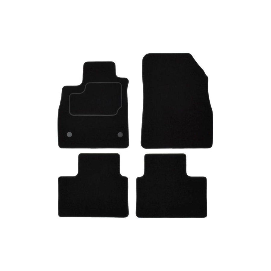 MAMMOOTH A041 RNT452 PRM 01 Floor mat set for RENAULT TALISMAN Textile, Front and Rear, Quantity: 4, Black