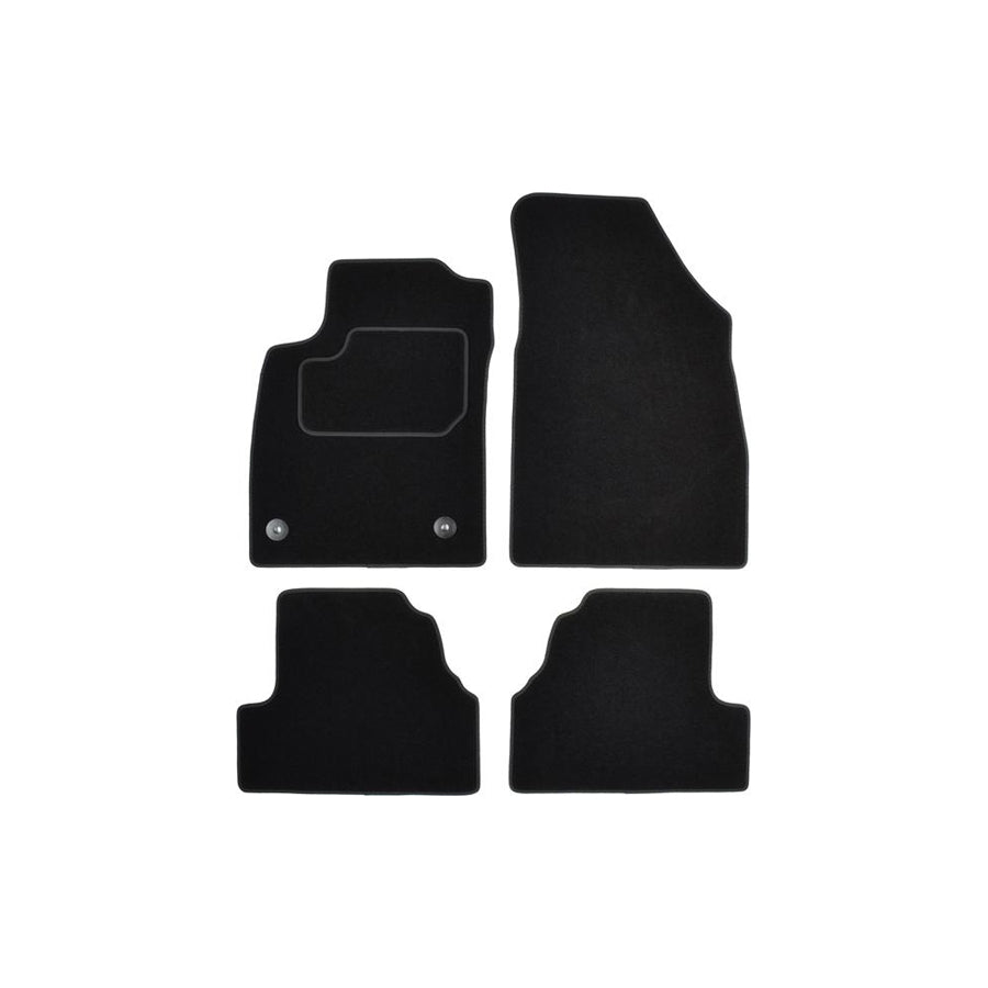 CUSTOPOL Tailored OPL195C Floor mat set for OPEL Mokka / Mokka X (J13) Textile, Front and Rear, Quantity: 4, Black