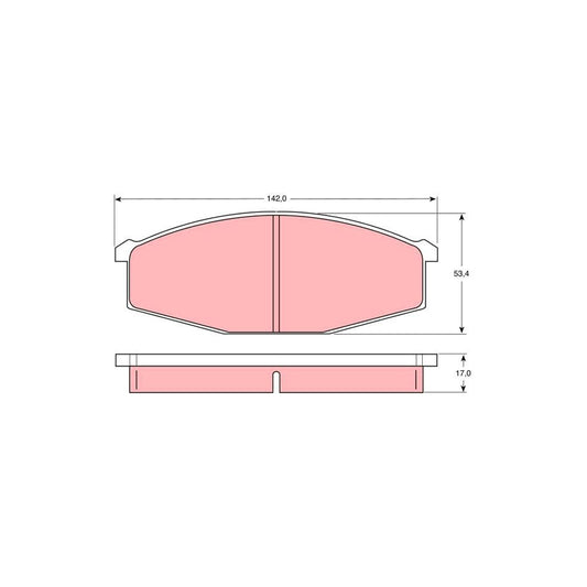 TRW Gdb747 Brake Pad Set Not Prepared For Wear Indicator