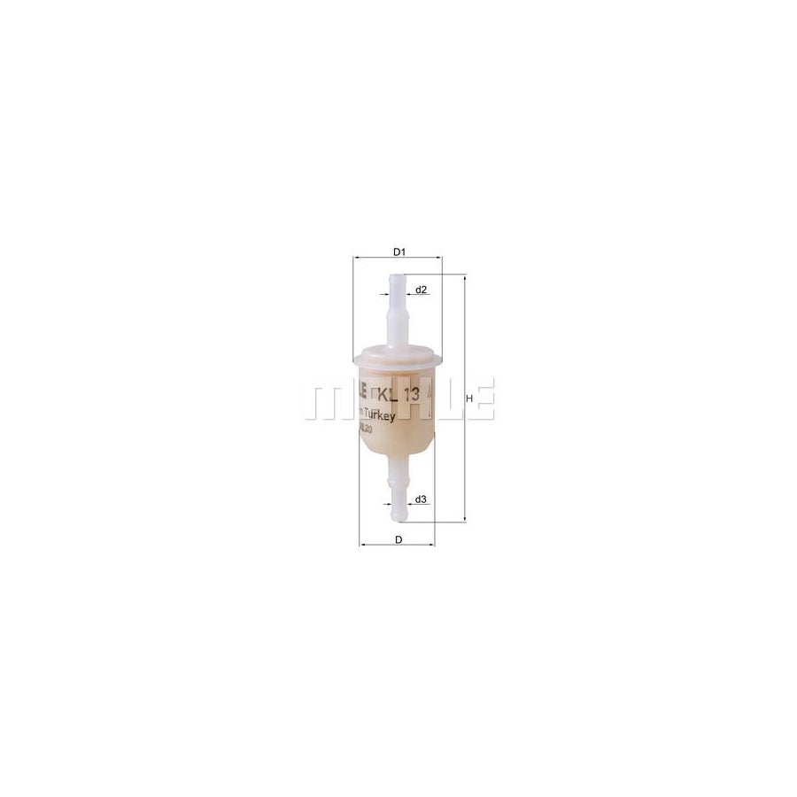 MAHLE ORIGINAL KL 13 OF Fuel filter In-Line Filter