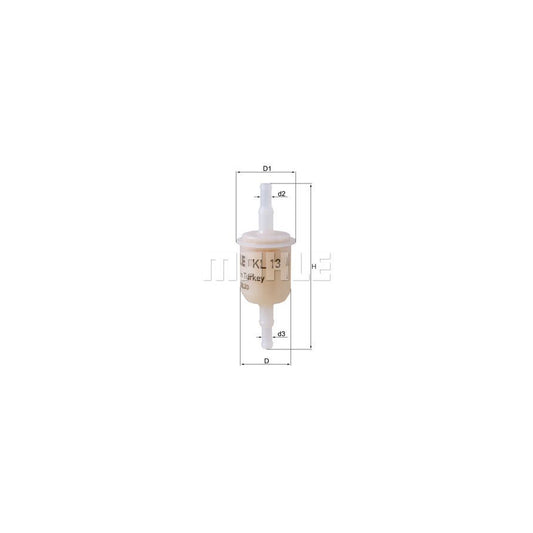 MAHLE ORIGINAL KL 13 OF Fuel filter In-Line Filter