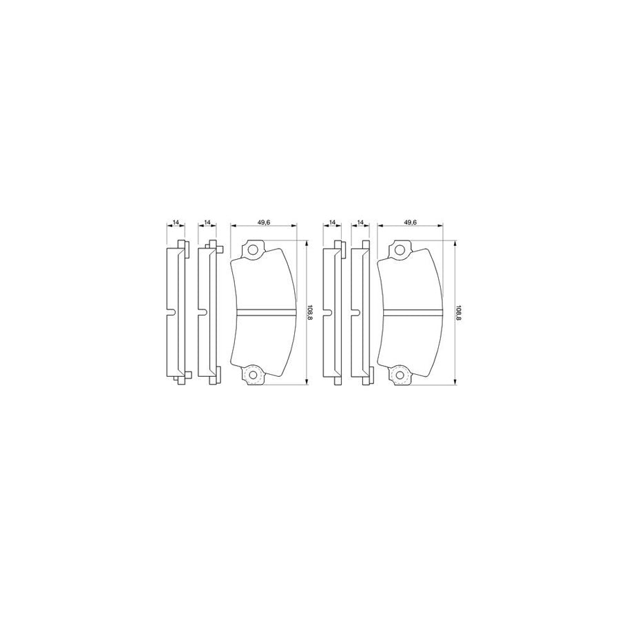 Bosch 0986424394 Brake Pad Set BP195