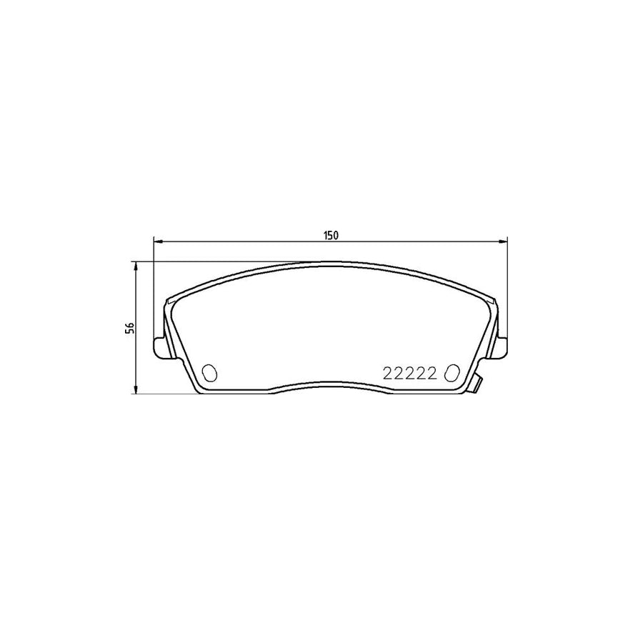Brembo P 11 041 Brake Pad Set With Acoustic Wear Warning