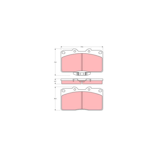 TRW Gdb4076 Brake Pad Set Incl Wear Warning Contact