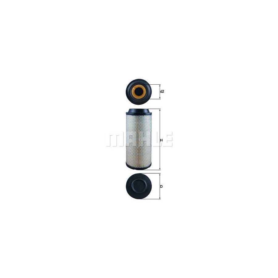 MAHLE ORIGINAL LX 1687 Air Filter Filter Insert