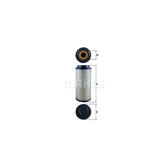MAHLE ORIGINAL LX 1687 Air Filter Filter Insert