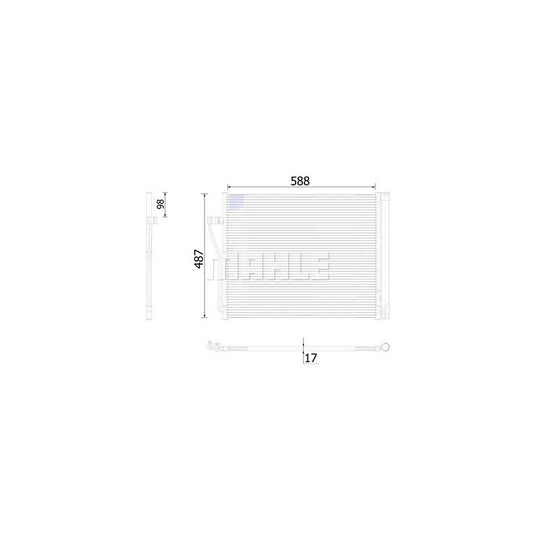 MAHLE ORIGINAL AC 568 000S Air conditioning condenser with dryer