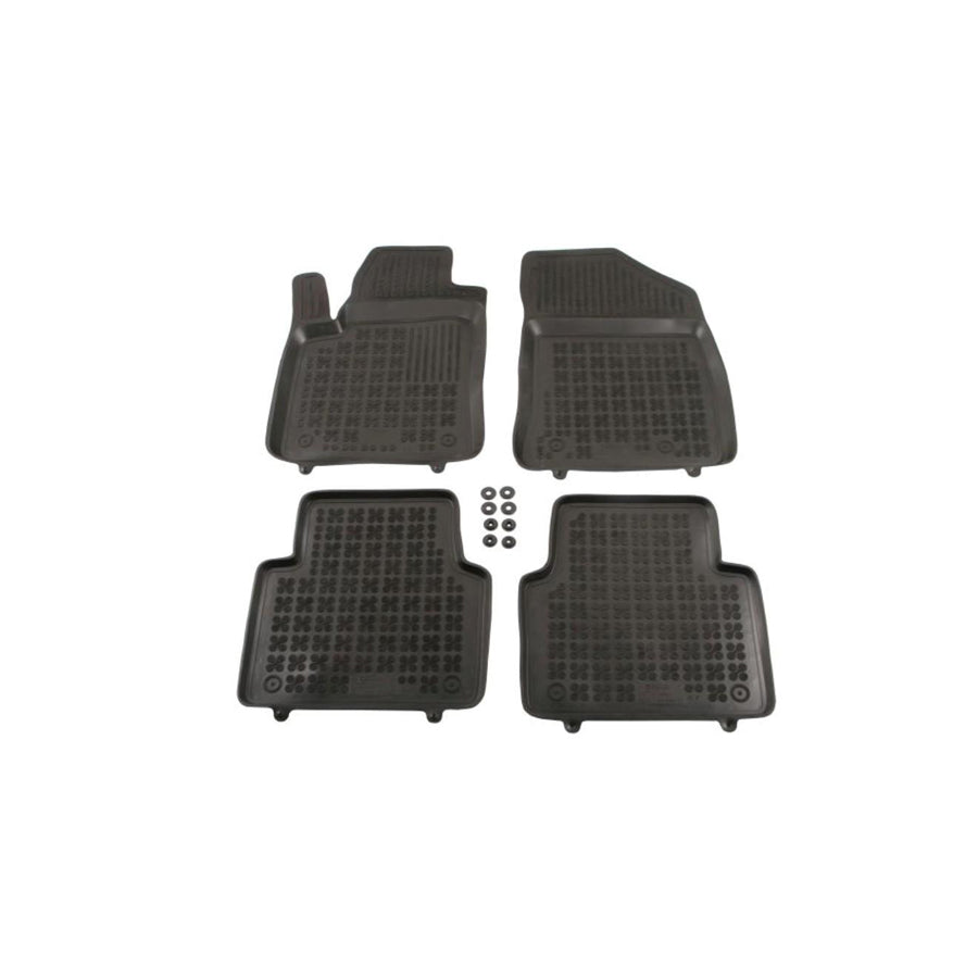 REZAW PLAST 201233 Floor mat set for CITRO??? C3 Aircross II (2R, 2C) Elastomer, Front and Rear, Black