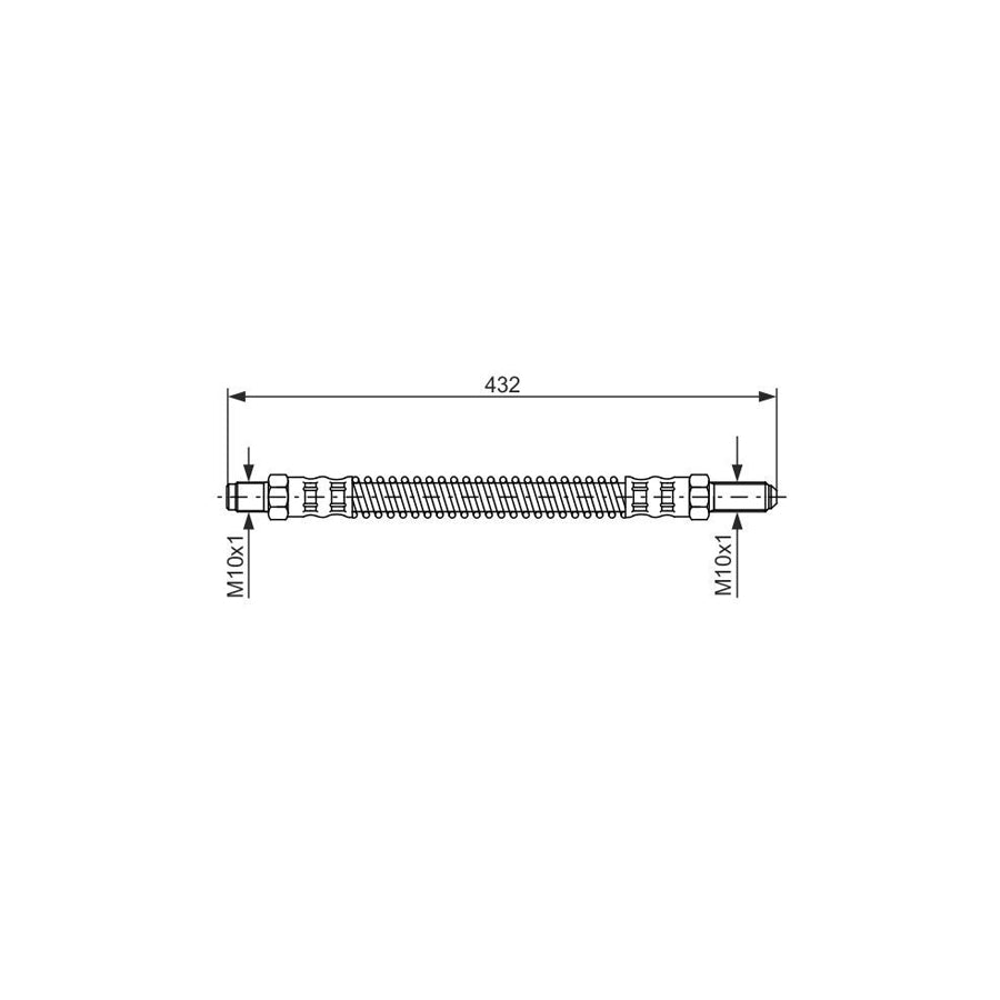 BOSCH 1 987 476 584 Brake Hose 395Mm