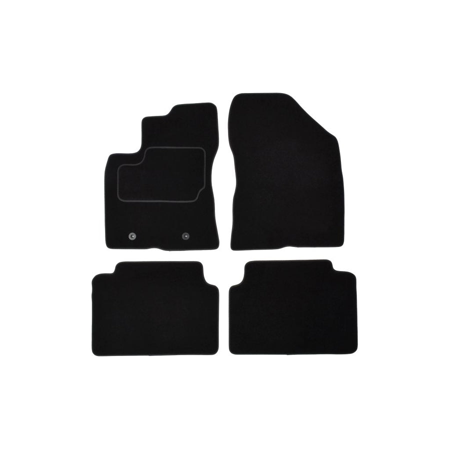 MAMMOOTH A041 TOY50 PRM 01 Floor mat set for TOYOTA Avensis III Saloon (T27) Textile, Front and Rear, Quantity: 4, Black