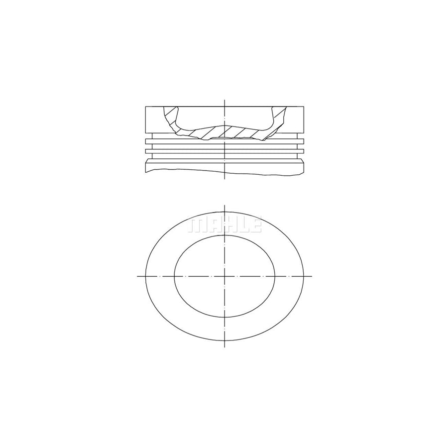 MAHLE ORIGINAL 003 98 00 Piston 102,0 mm, with piston ring carrier