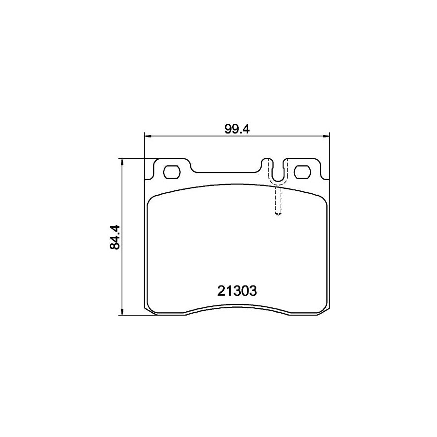 Hella 8DB 355 007 551 Brake Pad Set Suitable For Mercedes Benz S Class Prepared For Wear Indicator